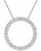 Lab-Created Moissanite Circle 17" Pendant Necklace (2-1/5 ct. t. w. ) in 14k White Gold