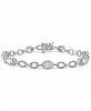 Lab-Created Moissanite Halo Link Bracelet (1-3/4 ct. t. w. ) in Sterling Silver