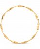 Italian Gold Twisted Bangle Bracelet in 10k Gold