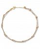 Three Strand Beaded Anklet in 14k White, Yellow and Rose Gold
