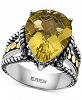 Effy Lemon Quartz Statement Ring (6-5/8 ct. t. w. ) in Sterling Silver and 18k Gold