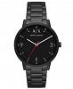 Men's Black-Tone Stainless Steel Bracelet Watch 42mm