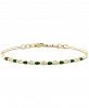 Emerald (5/8 ct. t. w. ) & Diamond (1/5 ct. t. w. ) Bangle Bracelet in 14k Gold