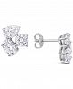 Lab-Created Moissanite Multi-Shape Cluster Stud Earrings (4-4/5 ct. t. w. ) in Sterling Silver