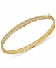 Textured Two-Tone Bangle Bracelet in 10k Gold & White Gold