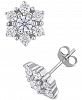 Lab-Created Moissanite Snowflake Cluster Stud Earrings (1-1/3 ct. t. w. ) in 10k White Gold
