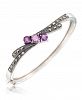 Marcasite and Amethyst (1-1/2 ct. t. w. ) Bangle in Sterling Silver