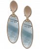 Mother-of-Pearl Oval Drop Earrings in 14k Gold-Plated Sterling Silver
