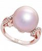 Honora Cultured Ming Pearl (13mm) & Diamond Accent Ring in 14k Rose Gold