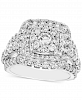 Diamond Twist Cluster Engagement Ring (3 ct. t. w. ) in 14k White Gold