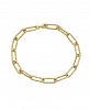 Textured Paperclip Link Chain Bracelet in 10k Gold