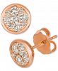 Le Vian Strawberry & Nude Diamond Cluster Stud Earrings (1/2 ct. t. w. ) in 14k Rose Gold