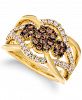Le Vian Chocolate Diamond (1-1/20 ct. t. w. ) & Nude Diamond (5/8 ct. t. w. ) Openwork Ring in 14k Gold
