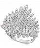 Wrapped in Love Diamond Multirow Cluster Ring (1-1/2 ct. t. w. ) in 14k White Gold, Created for Macy's
