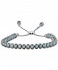 White Cultured Freshwater Pearl (6-1/2mm) Bolo Bracelet in Sterling Silver (Also in Gray or Pink Cultured Freshwater Pearl)