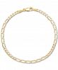 Small & Large Curb Link Bracelet in 10k Gold