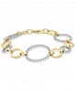 Wrapped in Love Diamond Oval Link Bracelet (1 ct. t. w. ) in 14k Gold-Plated Sterling Silver, Created for Macy's