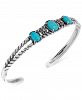 American West Turquoise Openwork Cuff Bracelet in Sterling Silver