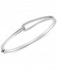 Wrapped Diamond Loop Bangle Bracelet (1/5 ct. t. w. ) in Sterling Silver, Created for Macy's