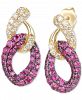 Le Vian Passion Ruby (1-3/8 ct. t. w. ) & Nude Diamond (1/2 ct. t. w. ) Looped Drop Earrings in 14k Gold