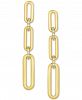 Diamond Accent Drop Earrings in 14K Yellow Gold-Plated Sterling Silver