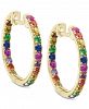 Watercolors by Effy Multi-Gemstone Hoop Earrings (1-3/4 ct. t. w. ) in 14k Gold or 14k White Gold