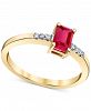 Ruby (5/8 ct. t. w. ) & Diamond (1/20 ct. t. w. ) Ring in 14k Gold
