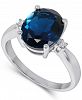 London Blue Topaz (3-3/4 ct. t. w. ) & Diamond (1/20 ct. t. w. ) Ring in 14k White Gold