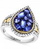Effy Tanzanite Cluster Statement Ring (1-1/2 ct. t. w. ) in Sterling Silver & 18k Gold