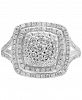 Effy Diamond Halo Cluster Ring (1-1/20 ct. t. w. ) in 14k White Gold