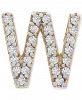Wrapped Diamond Initial W Single Stud Earring (1/20 ct. t. w. ) in 14k Gold, Created for Macy's