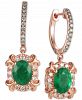 Le Vian Costa Smeralda Emerald (1-5/8 ct. t. w. ) & Diamond (5/8 ct. t. w. ) Drop Earrings in 14k Rose Gold