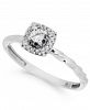 Diamond Halo Promise Ring (1/6 ct. t. w. ) in 10k White Gold