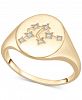 Wrapped Diamond Aquarius Constellation Ring (1/20 ct. t. w. ) in 10k Gold, Created for Macy's