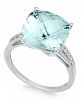 Aquamarine (6-3/8 ct. t. w. ) & Diamond (1/8 ct. t. w. ) Ring in Sterling Silver