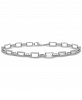Diamond Rectangular Link Chain Bracelet (1/6 ct. t. w. ) in Sterling Silver
