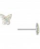 Giani Bernini Crystal Butterfly Stud Earrings in Sterling Silver, Created for Macy's