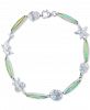 Lab-Created Opal Nautical Theme Link Bracelet in Sterling Silver