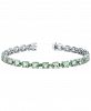Green Quartz (14-3/8 ct. t. w. ) & Tsavorite (2-1/2 ct. t. w. ) Link Bracelet in Sterling Silver