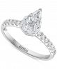 Effy Hematian Diamond Multi-Cut Teardrop Cluster Engagement Ring (3/4 ct. t. w. ) in 18k White Gold