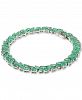 Emerald Pear Cluster Link Bracelet (15-5/8 ct. t. w. ) in Sterling Silver