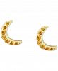 Citrine (1/8 ct. tw. ) Moon Earrings in 14k Yellow Gold