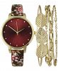 Inc International Concepts Women's Floral Print Strap Watch 38mm Gift Set, Created for Macy's