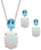 Lab Created Opal Sky Blue Topaz Jewelry Collection In Sterling Silver