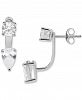 Giani Bernini Cubic Zirconia Front & Back Earrings in Sterling Silver, Created for Macy's