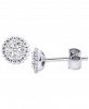 Forever Grown Diamonds Lab-Created Diamond Cluster Bead Frame Stud Earrings (1/4 ct. t. w. ) in Sterling Silver