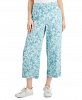 Charter Club Women's Floral Cropped Wide-Leg Pants, Created for Macy's