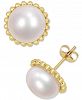 Cultured Freshwater Pearl (10-1/2mm) Stud Earrings in 10k Gold