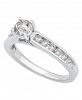 Diamond Channel-Set Engagement Ring (3/4 ct. t. w. ) in 14k White, Yellow or Rose Gold