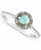 Cultured Freshwater Pearl & Diamond Accent Ring in Sterling Silver (Also in Onyx, Turquoise, & Labradorite )